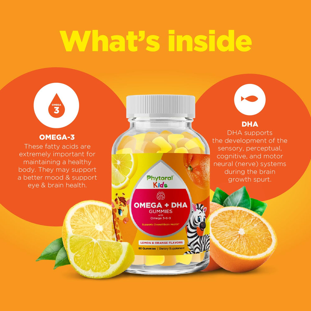 Phytoral Kids Omega DHA Gummies chia oil ingredient highlight.