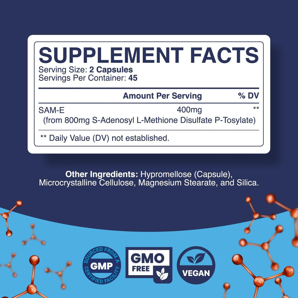 Phytoral Pure SAM E 400mg capsules closeup for easy daily use