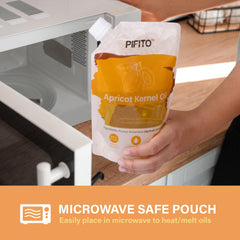 Pifito Microwave-safe pouch for melting oils during DIY soap making.