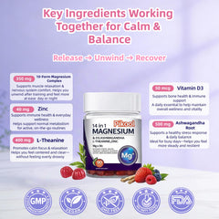 Pikool Magnesium Complex Gummies being served from a spoon for easy daily use