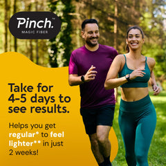 Pinch Magic powder scoop measures a sugar-free psyllium serving for daily digestion support.