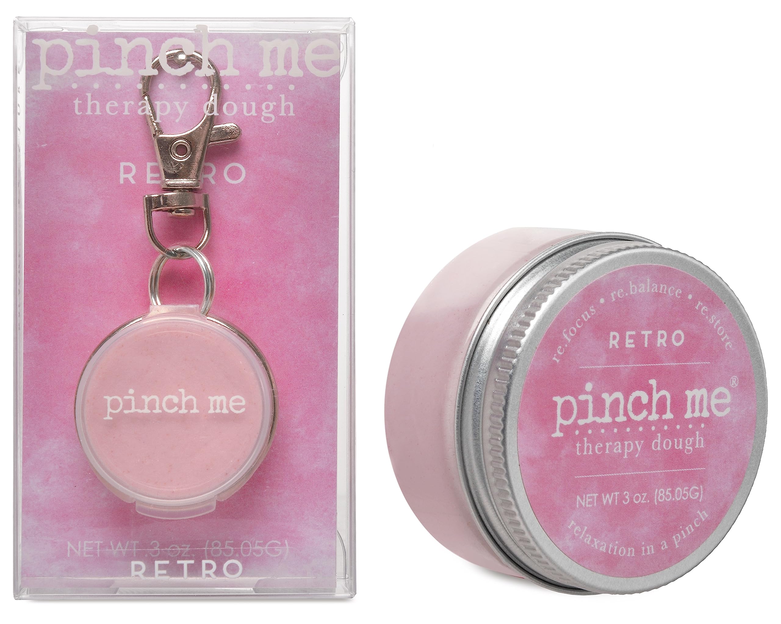 Pinch Me Therapy Dough Locket clip-on close-up for quick on-the-go stress relief.