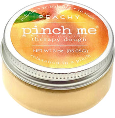 Pinch Me Therapy Dough Peachy bottle closeup highlighting calming aromatherapy