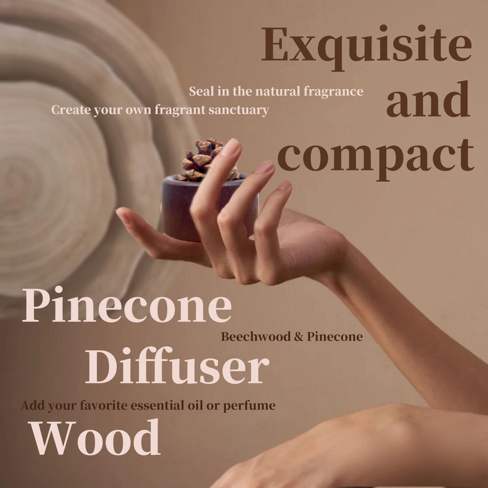 Pinecone Passive Diffuser gift-pack demonstrates a thoughtful aromatherapy present.