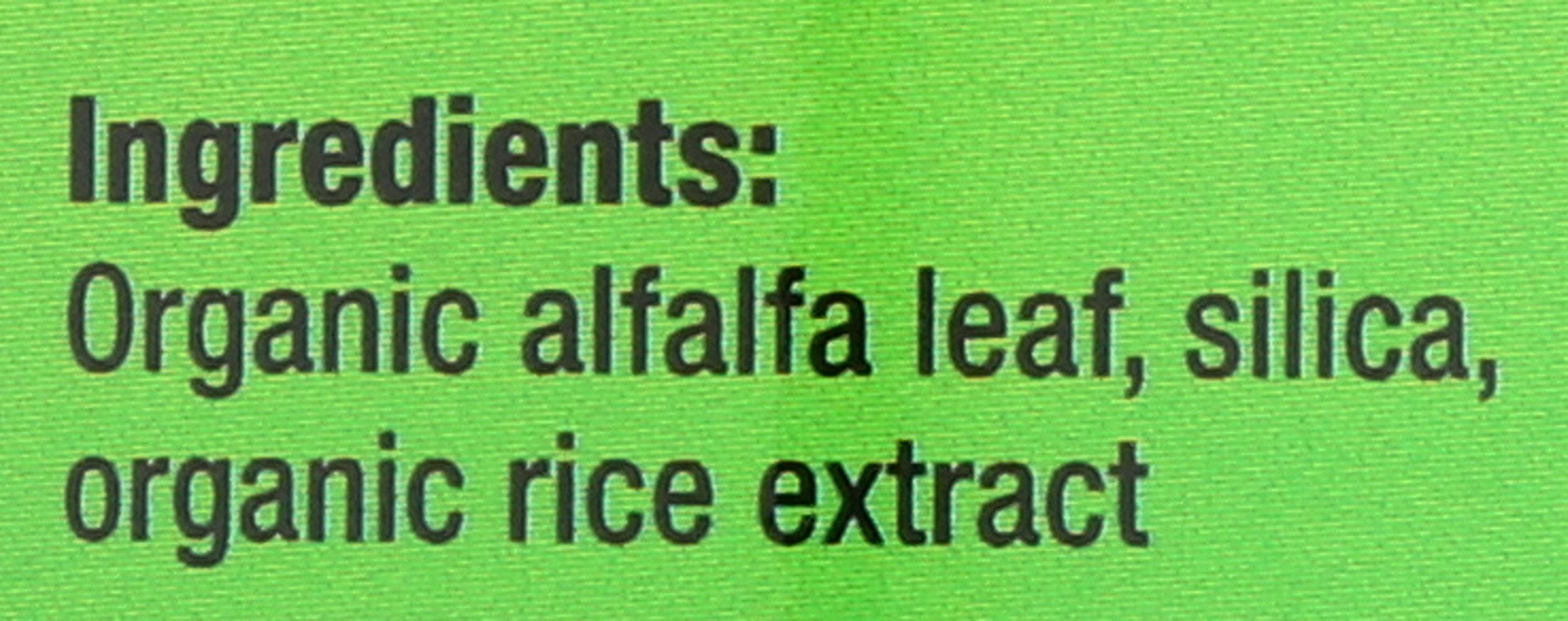 Pines Alfalfa Non-GMO Project label indicating verified quality.