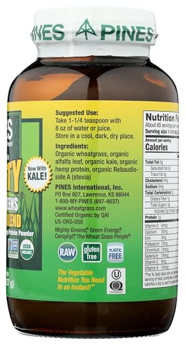 Pines Mighty Greens smoothie glass displaying versatile, tasty nutrition.