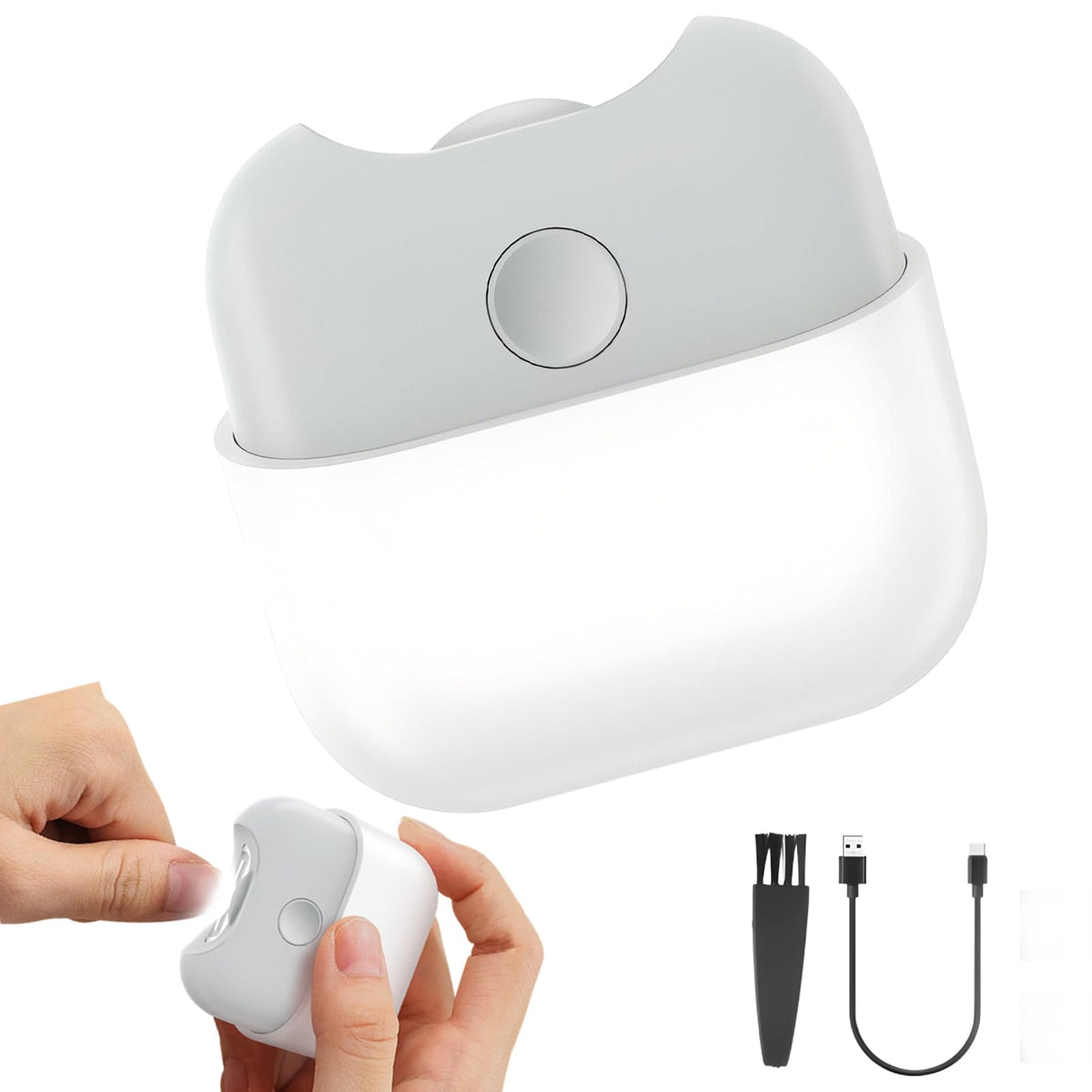 PINjiaju automatic nail clipper front view showing safety design for safe trimming