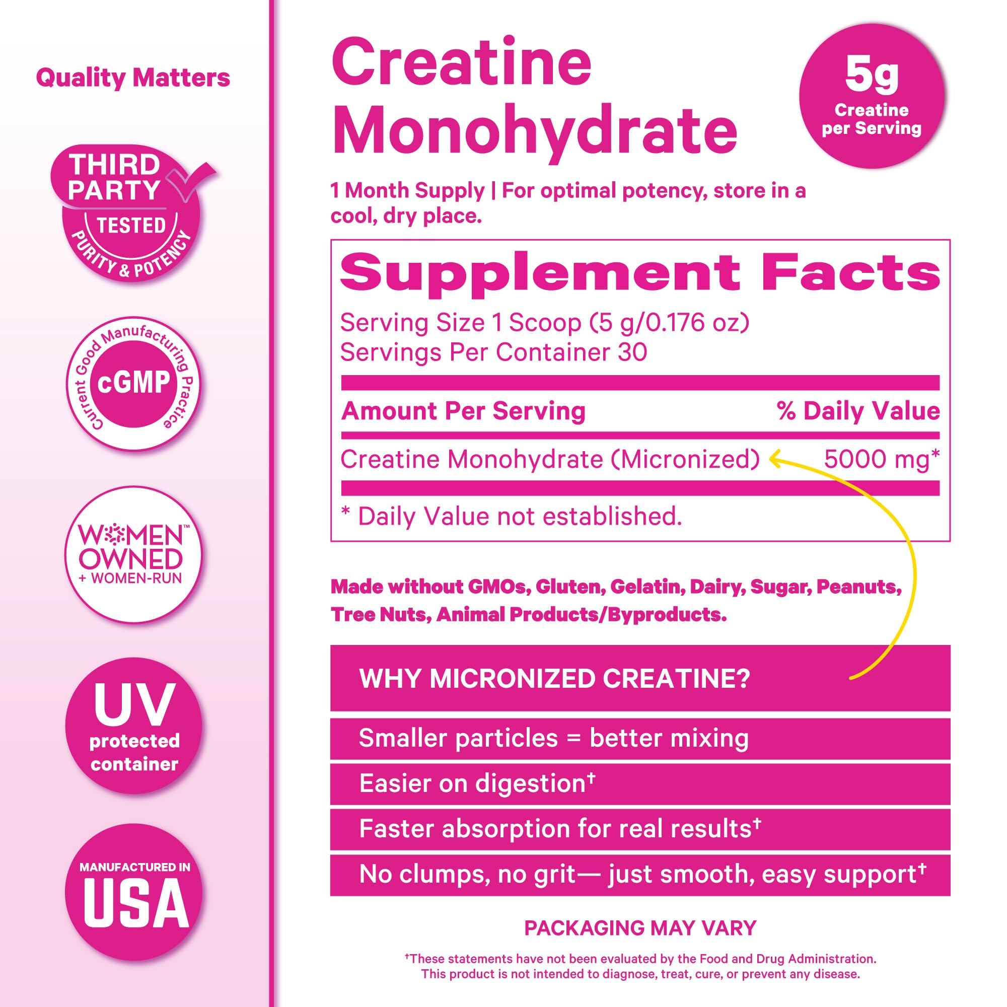 Pink Stork Creatine Monohydrate smooth mix without chalky texture