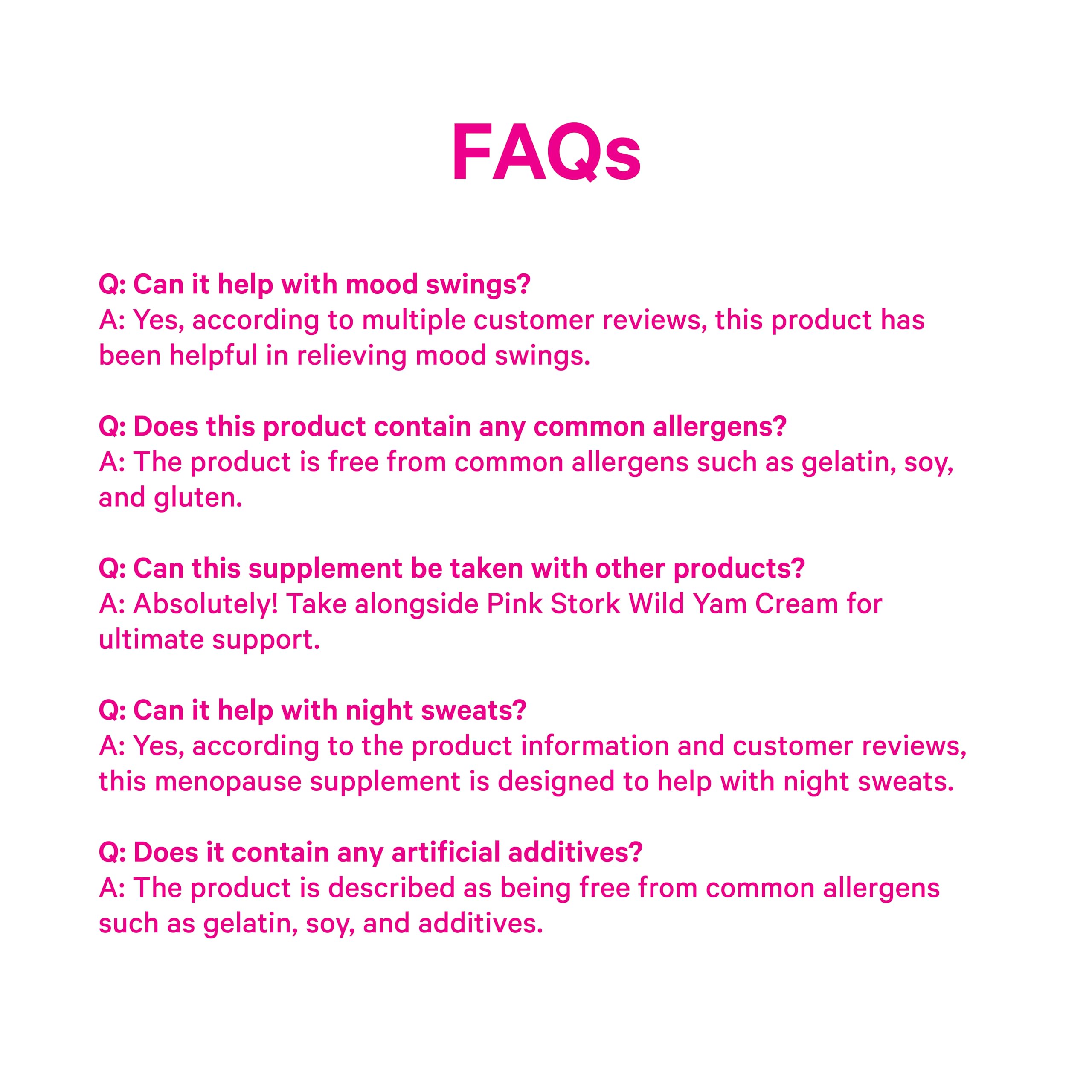 Pink Stork Menopause Support bioperine absorption emphasis highlights improved uptake.