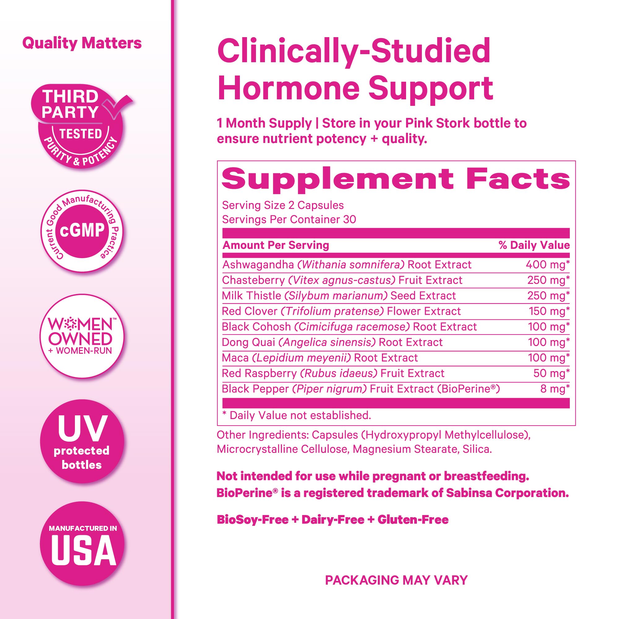 Pink Stork Menopause Support night relief concept for better sleep and calm.
