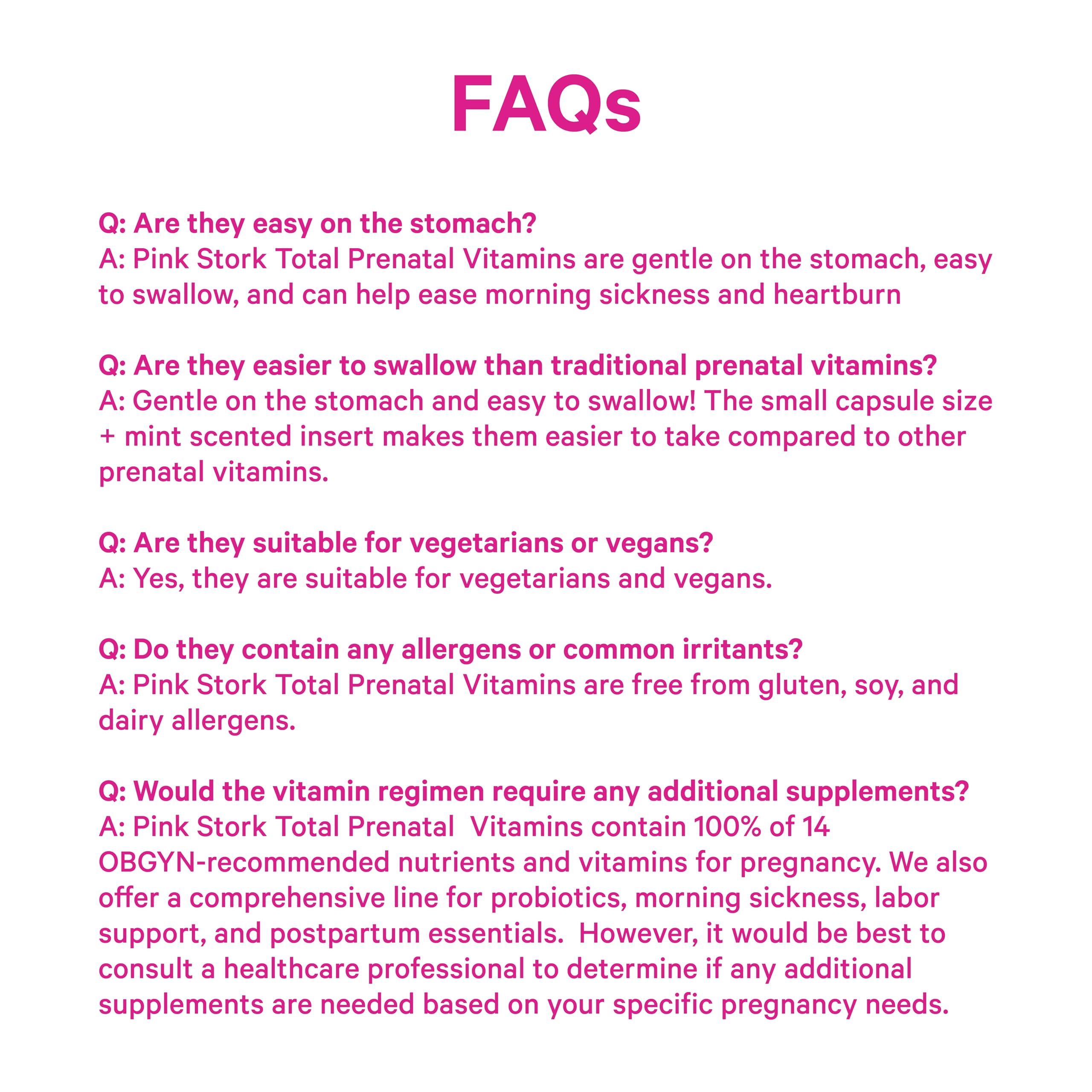 Pink Stork Total Prenatal bottle in hand demonstrates portable prenatal care.