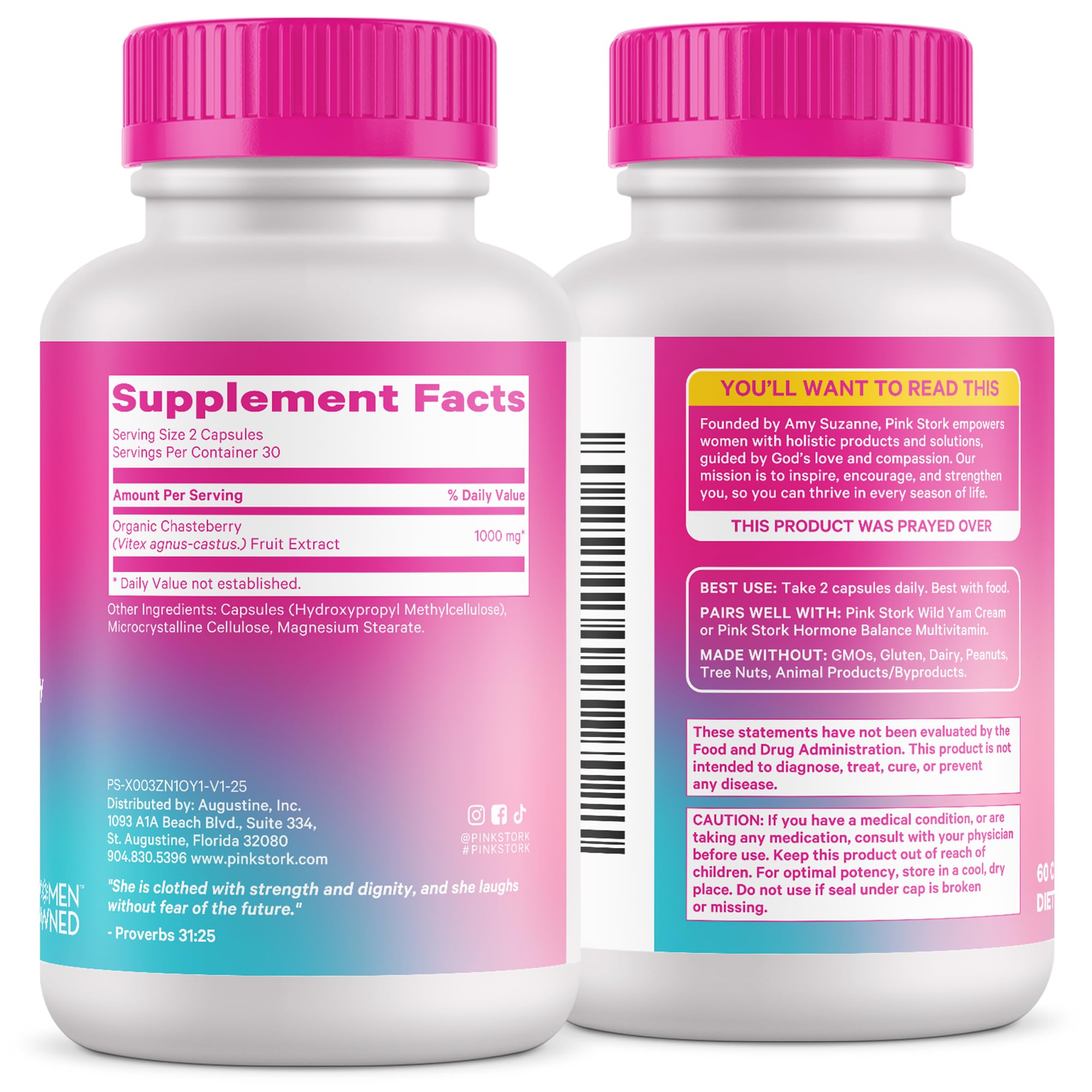 Pink Stork vegan capsules Vitex collection conveys trusted rhythm support