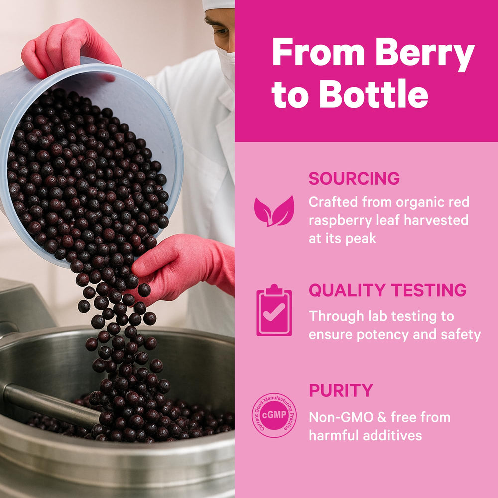 Pink Stork Vitex chaste tree berry capsules shown for daily cycle support