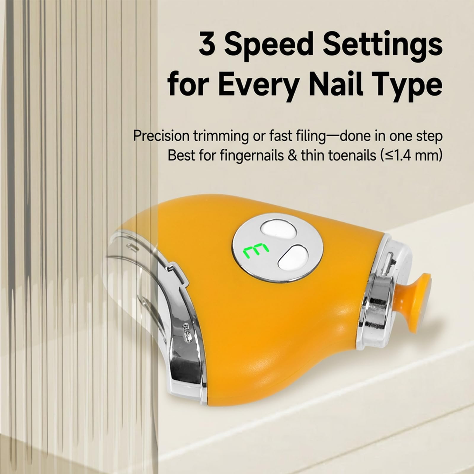 Pinkmintcat three-speed settings with LED visibility for different nails.