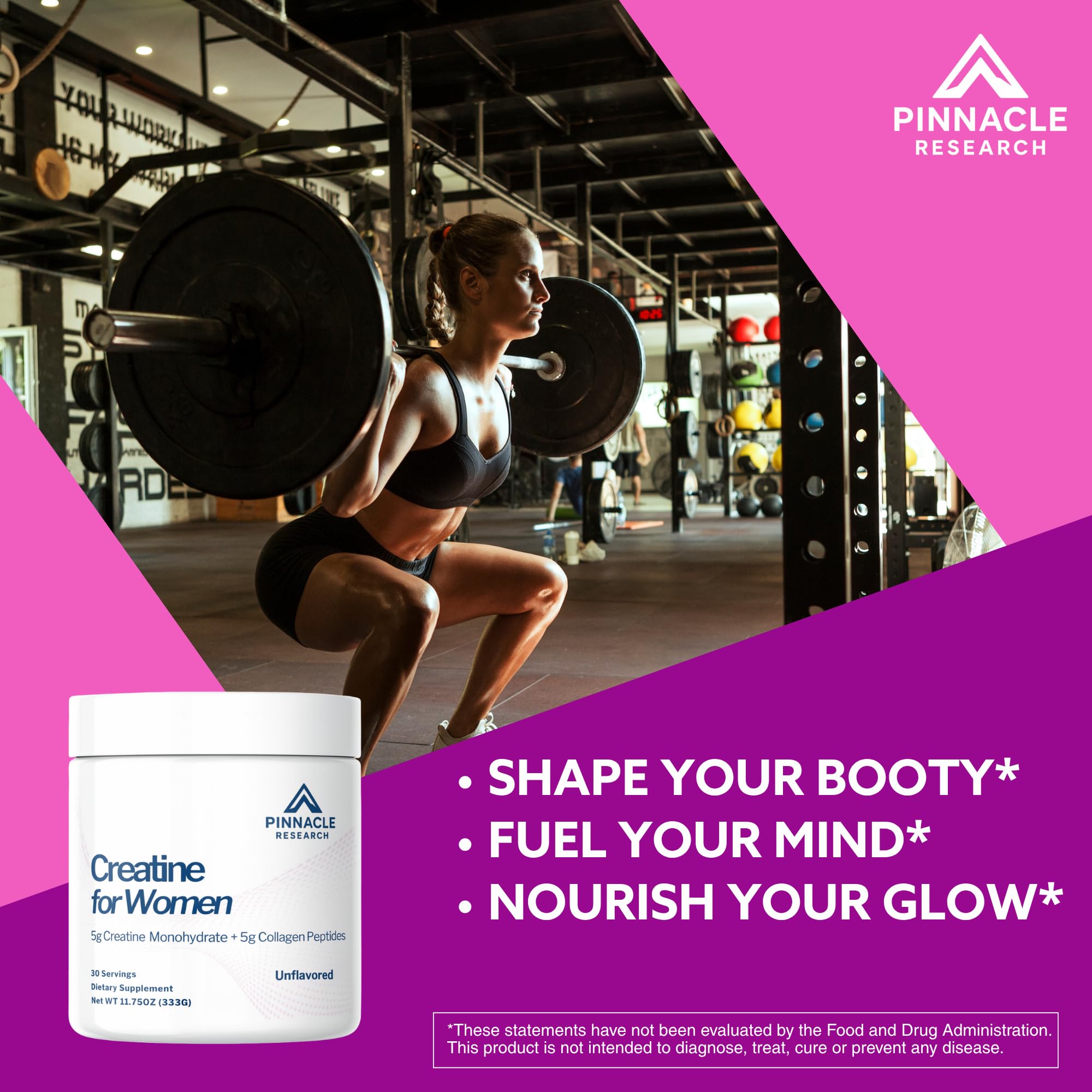 Pinnacle Research Collagen Peptides scoop highlights easy measurement for daily skin and joint routines.