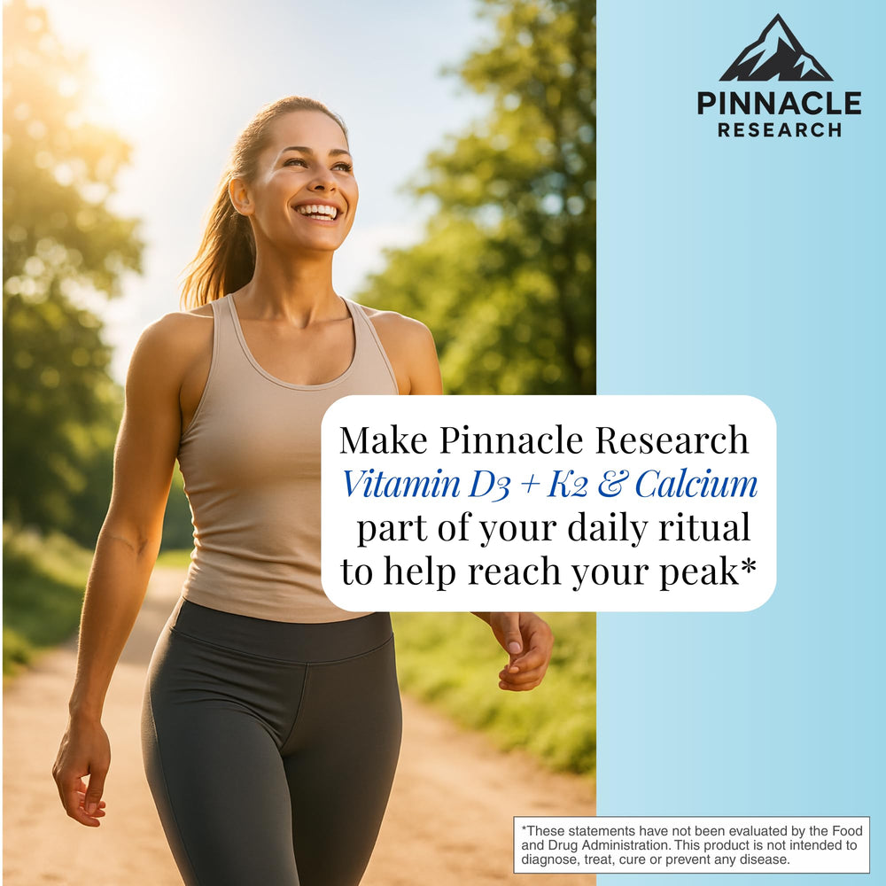 Pinnacle Research daily-use capsule shown with water