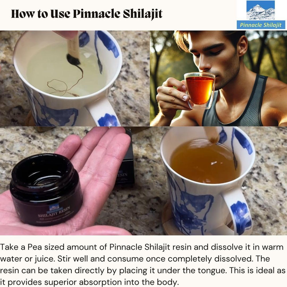 Pinnacle Shilajit Gold Grade packaging emphasizes premium quality.