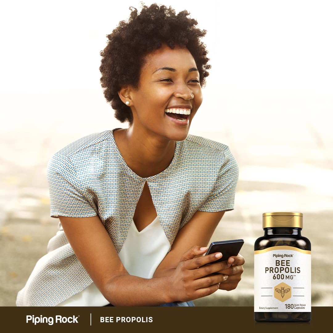 180 capsules per bottle from Piping Rock displayed on label.