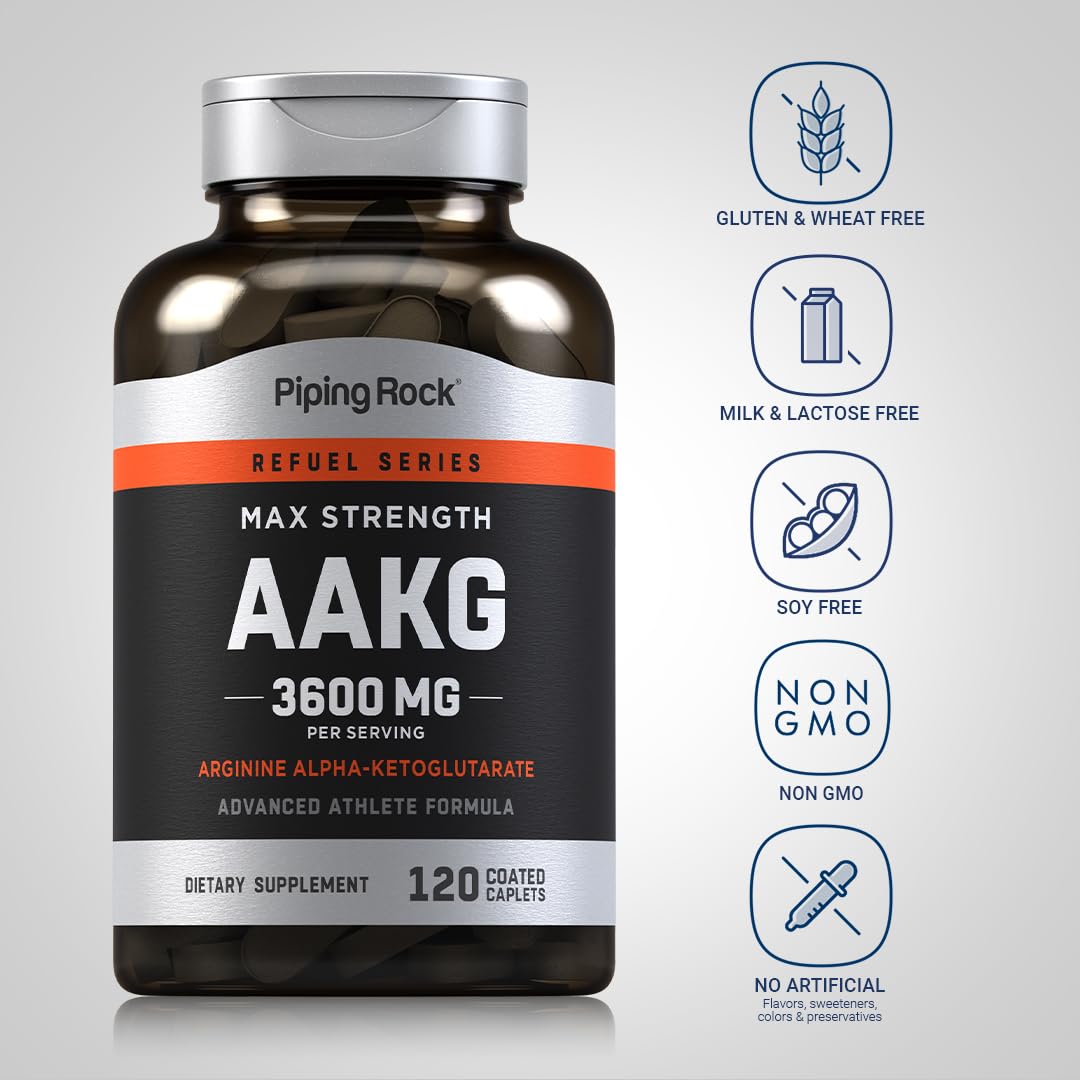 Piping Rock AAKG label showing potency and ingredients for informed choice
