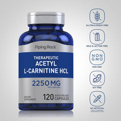 Piping Rock Acetyl L-Carnitine HCL packaging box with details