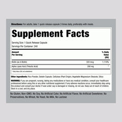 Piping Rock Alpha Lipoic Acid capsules closeup for daily support