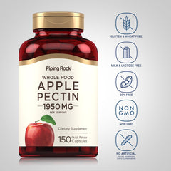 Piping Rock Apple Pectin Capsules packs view, two pack convenience for steady supply.