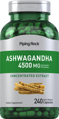 Piping Rock Ashwagandha bottle cap close-up for daily balance support.