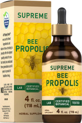 Piping Rock Bee Propolis tincture bottle for convenient daily use.