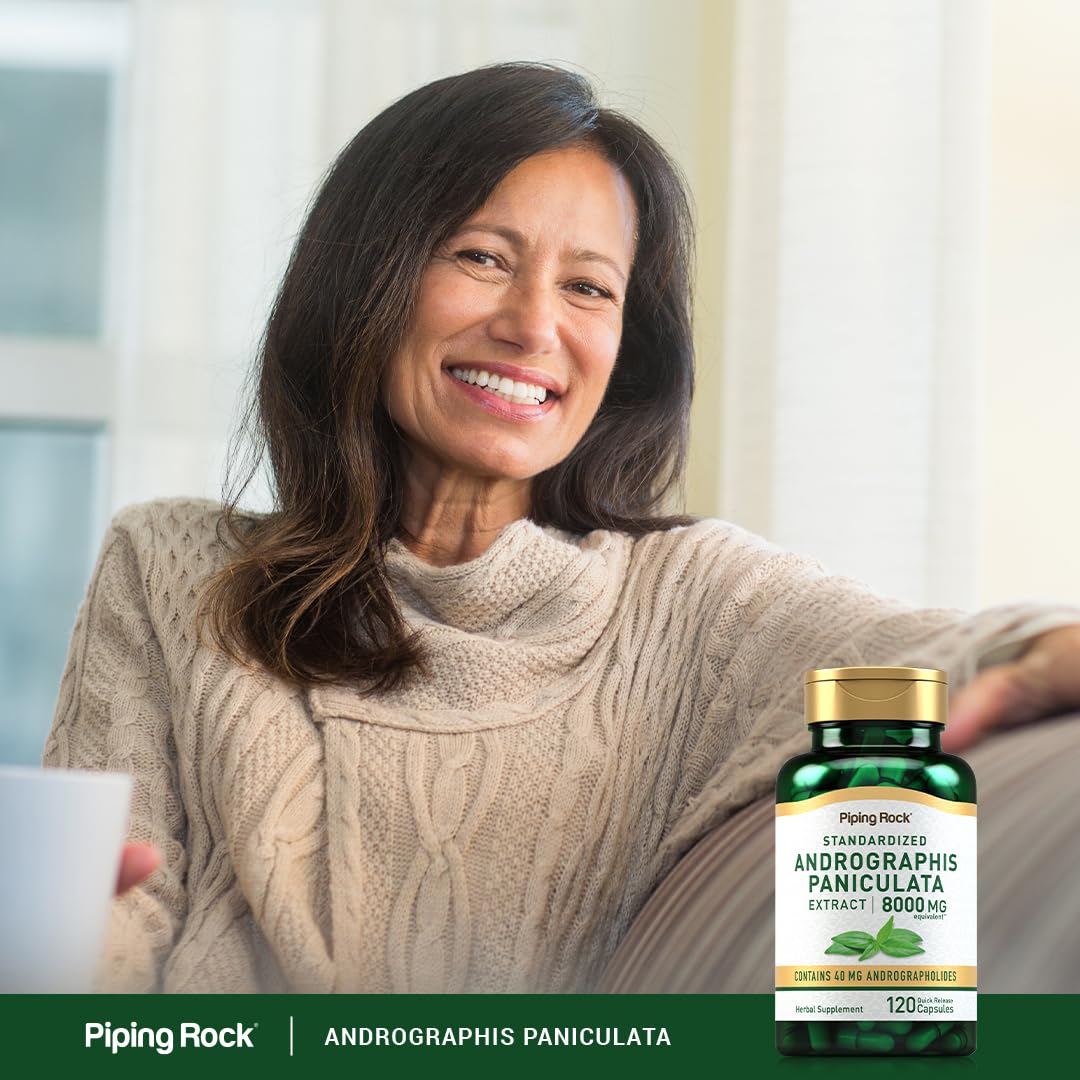 Piping Rock bottle and capsules close-up highlighting easy-to-swallow quick-release capsules.