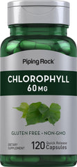 Piping Rock Chlorophyll Capsules bottle with mulberry leaf extract for daily wellness.