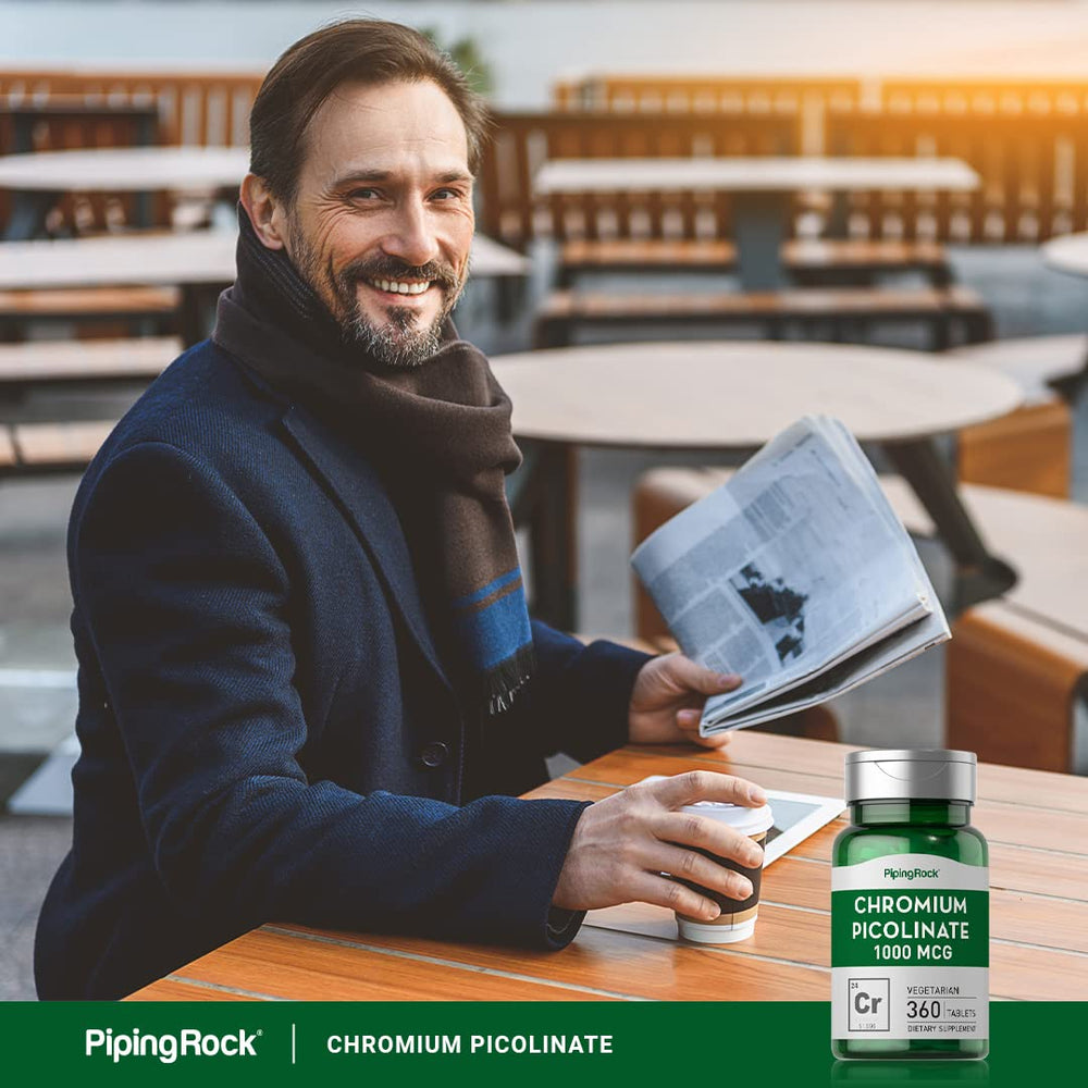 Piping Rock chromium picolinate 1000mcg vegetarian tablets arrangement