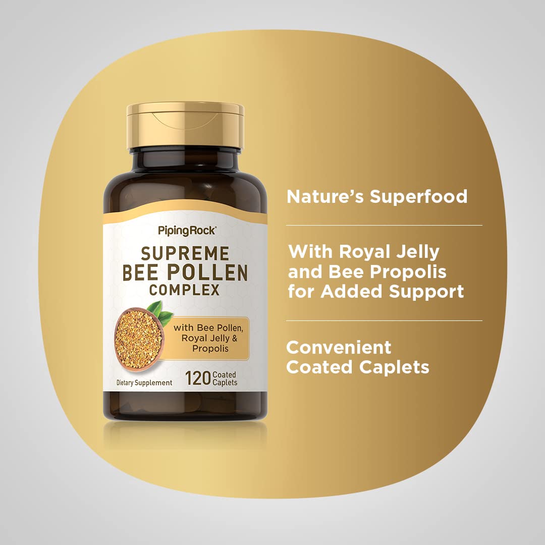 Piping Rock coated quick caplets on bottle, easy swallowing.