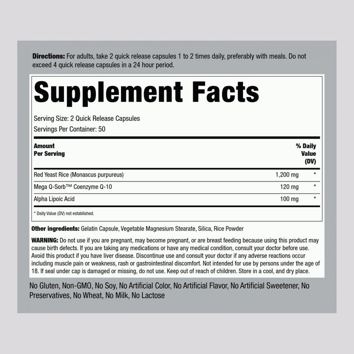 Piping Rock CoQ10 capsules show quick release convenience