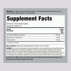 Piping Rock CoQ10 capsules show quick release convenience