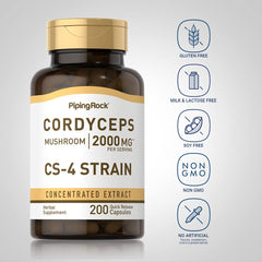 Piping Rock CS-4 capsules ready for daily vitality support.