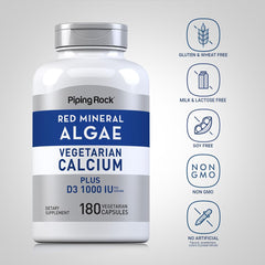 Piping Rock Vitamin D3 1000 IU label detail emphasizing added support.