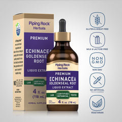 Piping Rock tincture dropper ready for precise dosing and convenience.