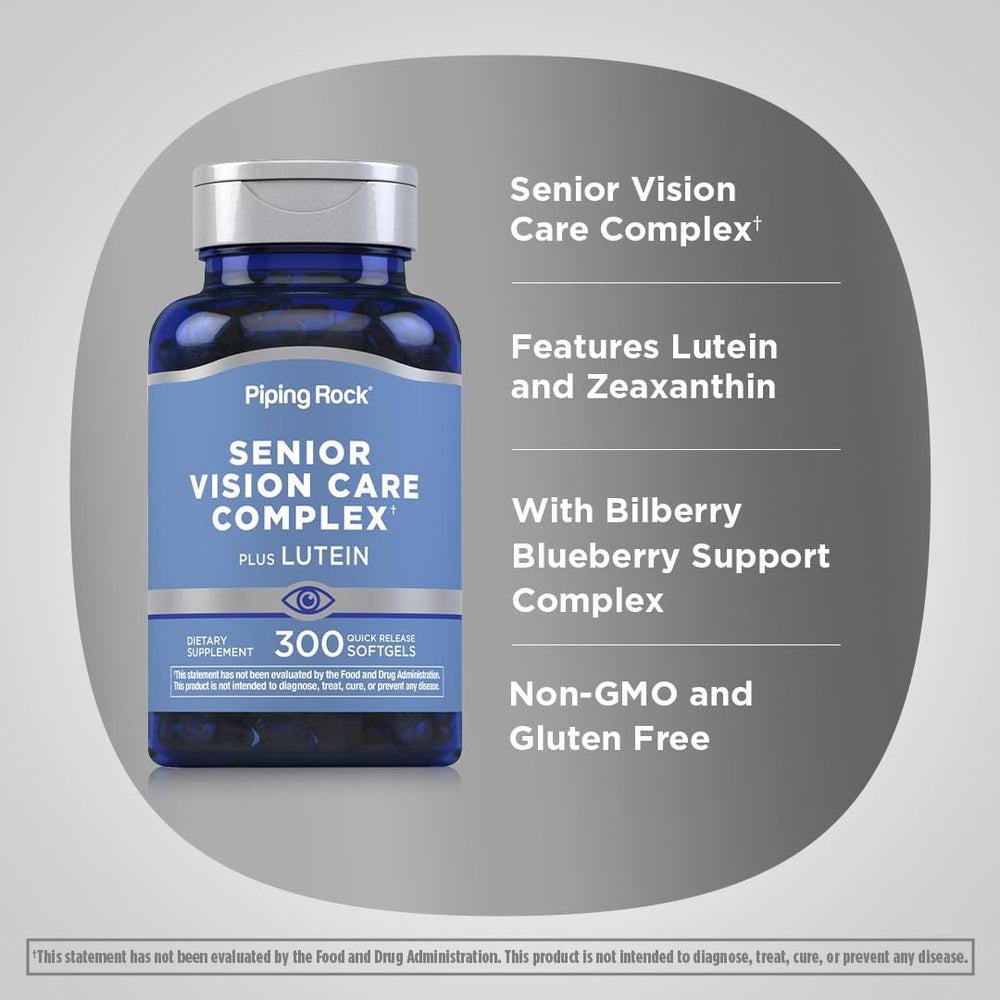 Piping Rock bilberry extract close-up highlights natural compounds for eye support.