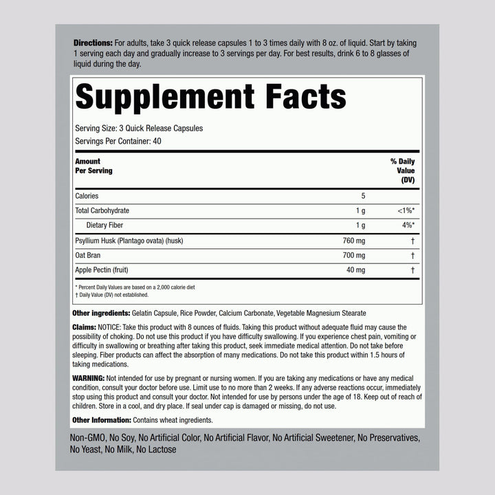 Piping Rock Fiber Complex pack front, convenient two-pack for ongoing supplementation.