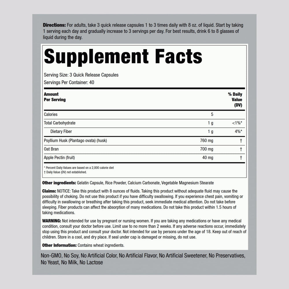 Piping Rock Fiber Complex pack front, convenient two-pack for ongoing supplementation.