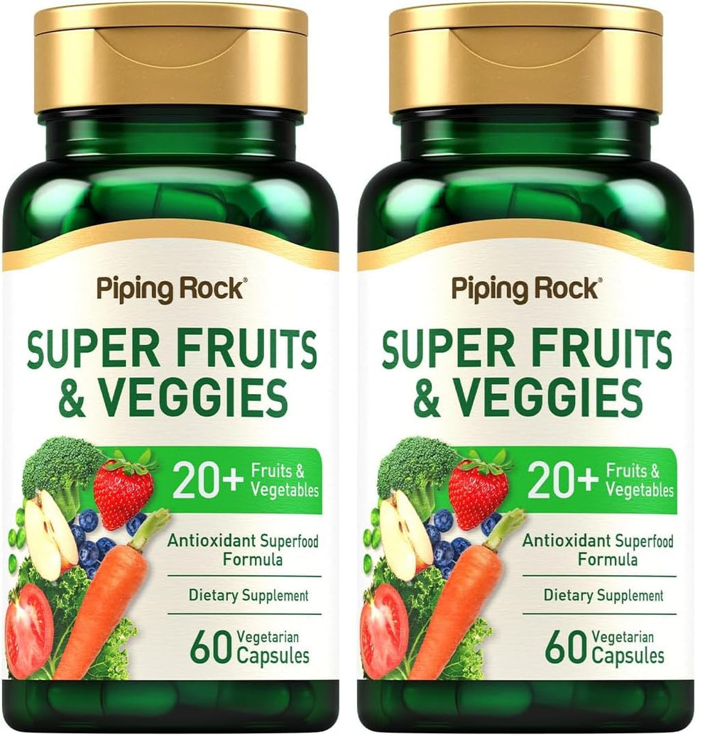 Piping Rock Fruits and Veggies Supplement bottle front for daily wellness support