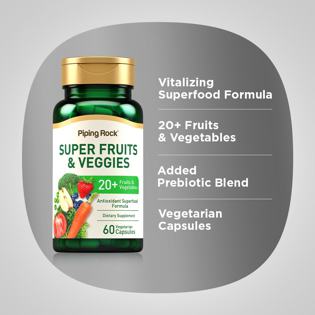 Piping Rock spoons with capsules illustrate prebiotic blend support