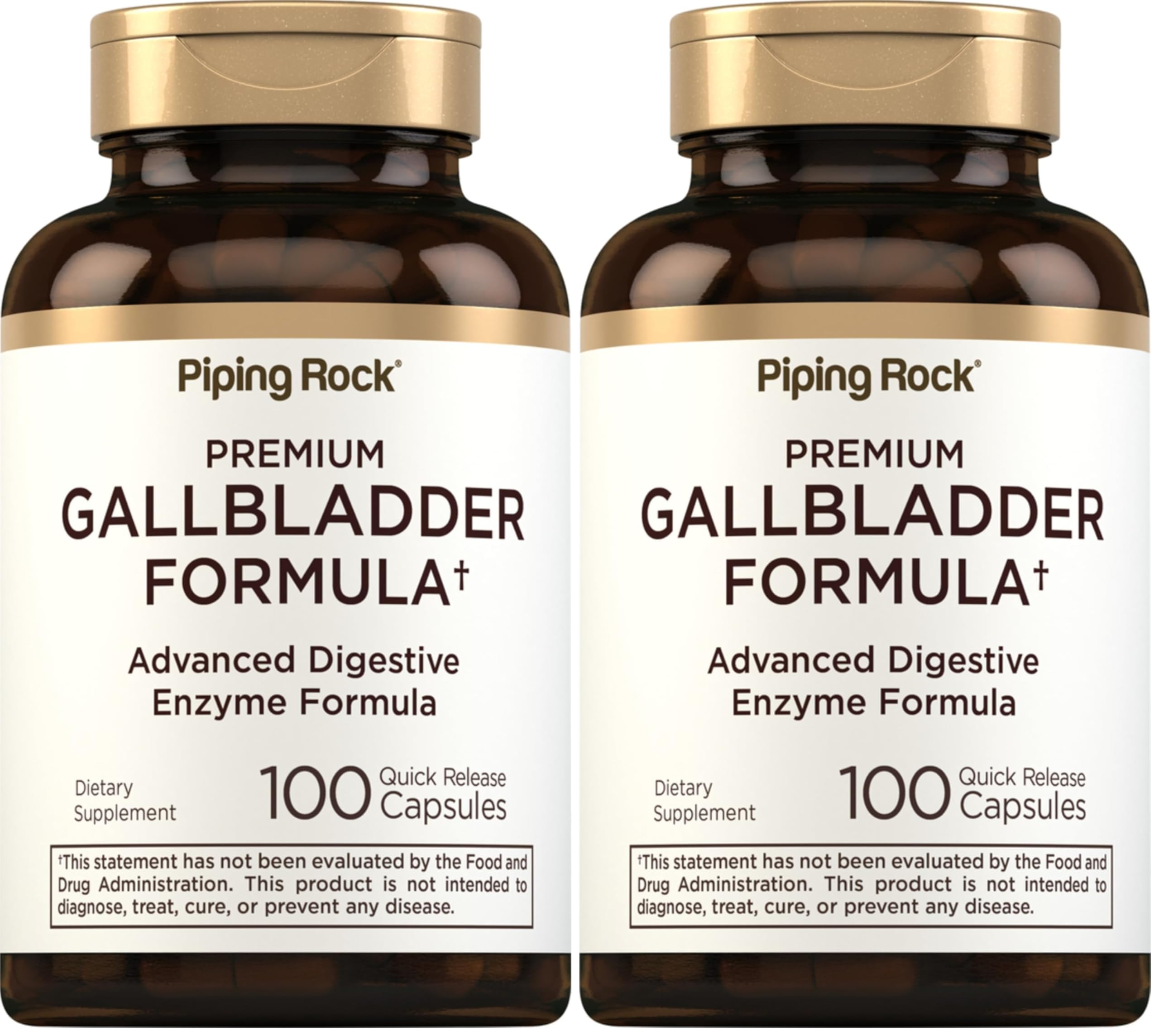 Piping Rock Gallbladder Supplement bottle with capsules for daily digestive support.