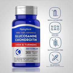 Piping Rock Glucosamine Chondroitin MSM Turmeric daily-dose pack for regimen