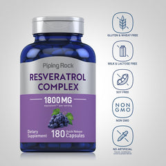 Piping Rock grape seed extract highlights polyphenols for daily antioxidant support.