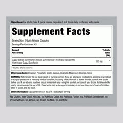 Piping Rock Guggul capsules in quick-release form for daily routines