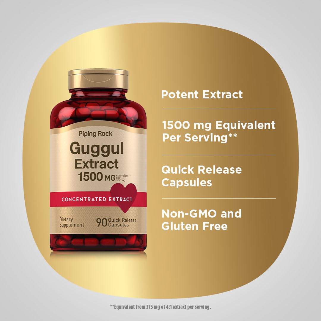 Piping Rock Guggul concentrated extract emphasized on packaging