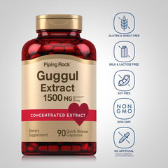 Piping Rock Guggul supplement label highlights potency and purity