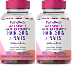 Piping Rock Hair Skin and Nails softgels bottle front for daily beauty support