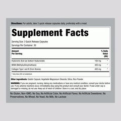 Piping Rock Hyaluronic Acid 900mg capsules close-up showing quick-release design for easy consumption.